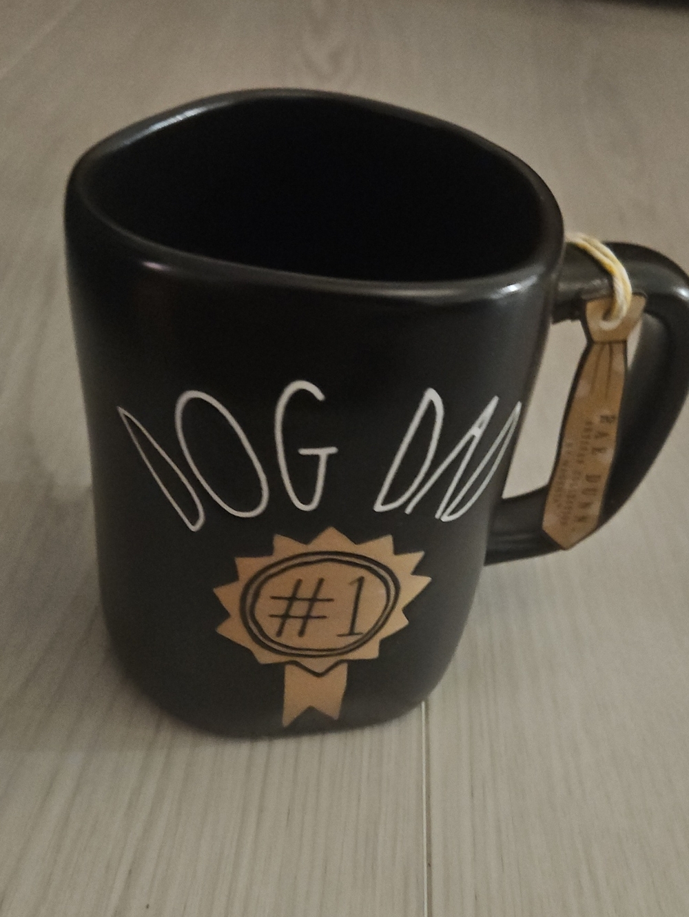 Dog Dad #1 Black Ceramic Mug
